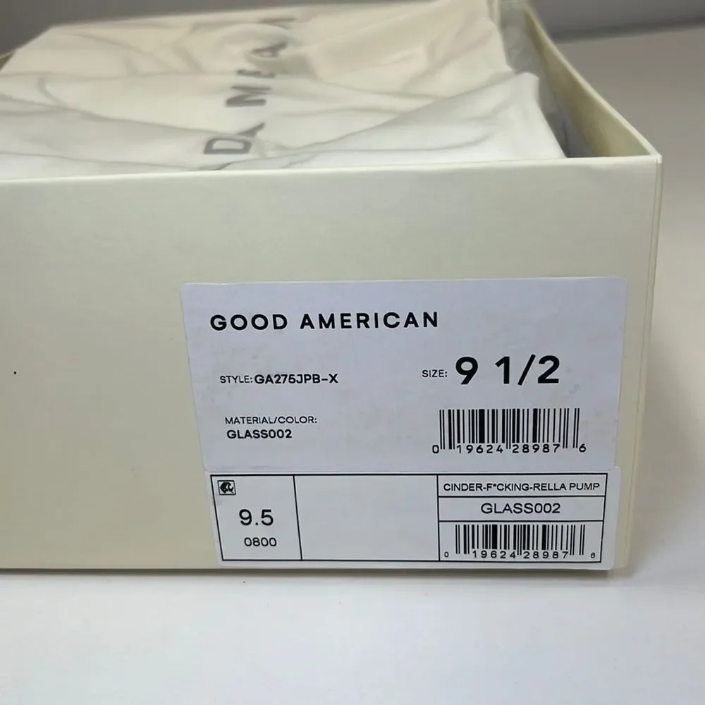 Good American Women’s Glass Cinder-f*cking-rella Pump Size 9.5 - Picture 2 of 8